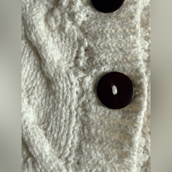 🧶 Free People Cable Knit Cropped Cardigan Sweater – Small – - Picture 5 of 9